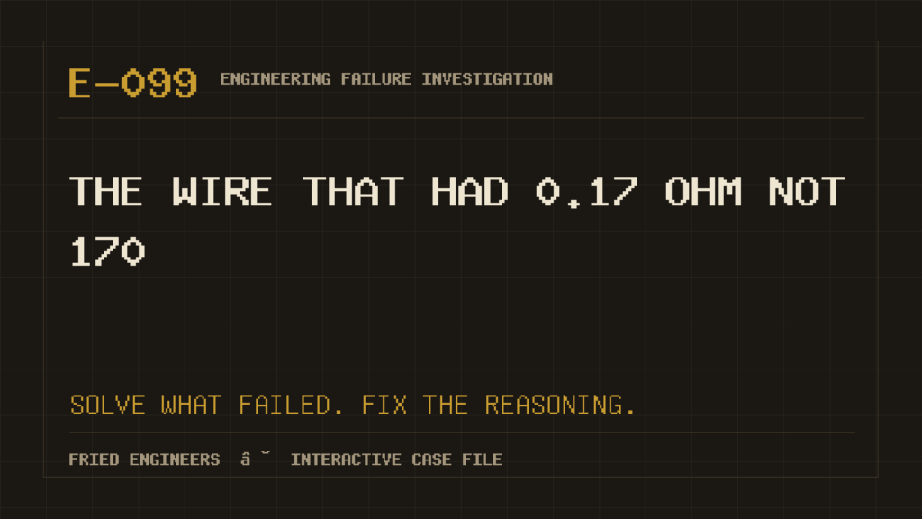 Case E-099 engineering failure visual