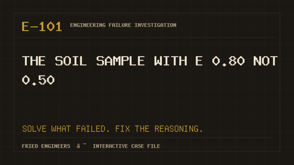 Case E-101 engineering failure visual