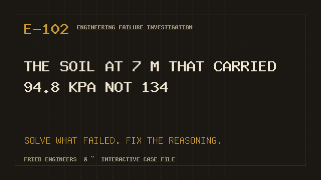 Case E-102 engineering failure visual
