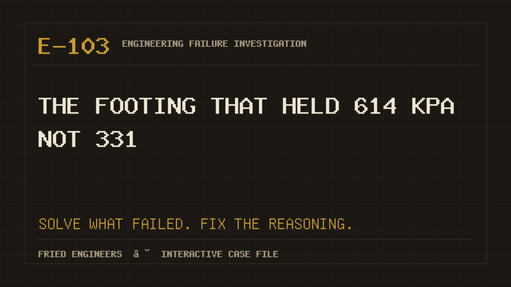 Case E-103 engineering failure visual